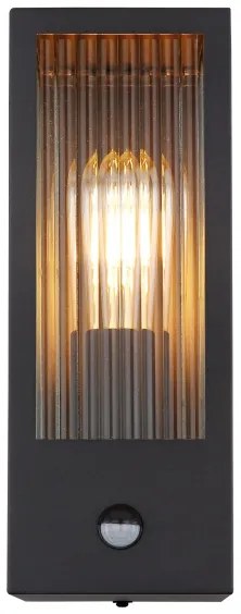 Globo 31980S-Vonkajšie nástenné svietidlo so senzorom GUNDULA 1xE27/60W/230V IP44