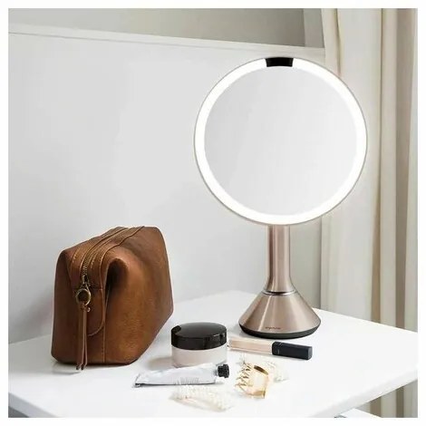Simplehuman Kozmetické LED zrkadlo Sensor Touch DUAL, zväčšenie 5x, rose gold