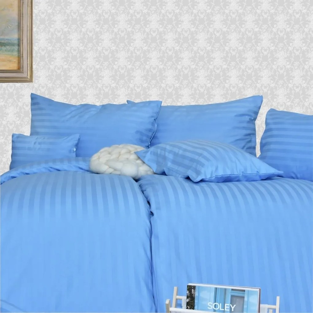 Obliečky damaškové modré EMI: Paplón 140x220