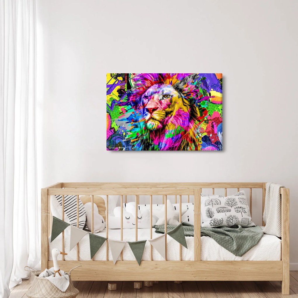 Obraz - 3D obraz leva (90x60 cm)