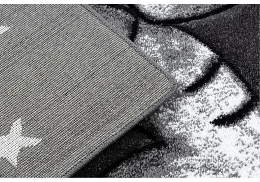 Detský kusový koberec Dva slony sivý 140x190cm