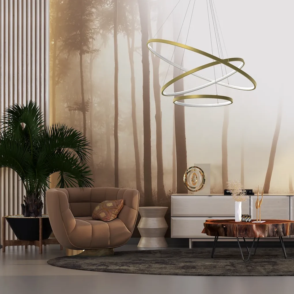 Závesné LED svietidlo Hoop, 3x LED 93w, 4000k, g