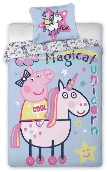 Posteľná obliečka Peppa Pig Magical 140x200/70x90 cm