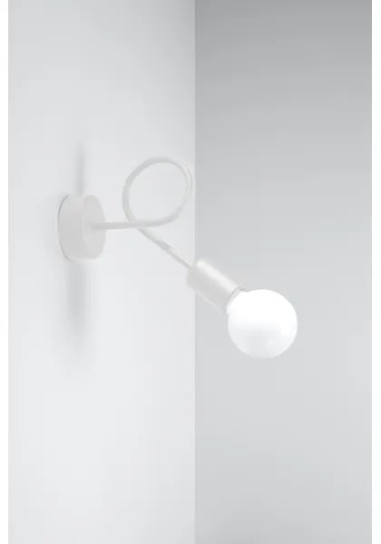 Sollux SL.1430 - Nástenná lampa LOOP 1xE27/15W/230V biela