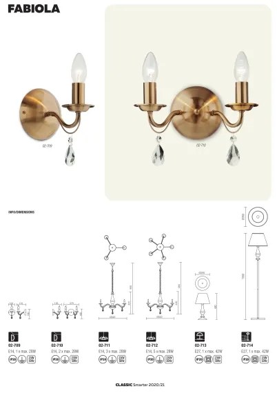 Redo 02-714 - Stojacia lampa FABIOLA 1xE27/42W/230V