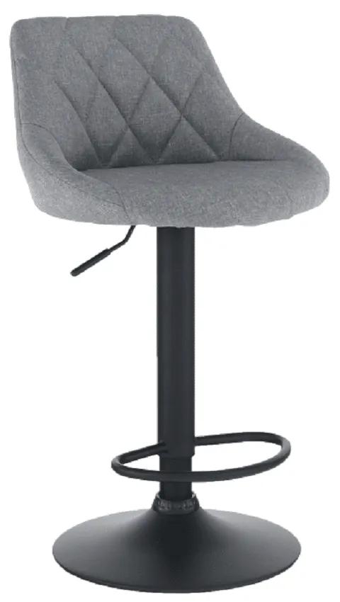 Kondela Barová stolička, látka sivá/čierna, TERKAN 67508