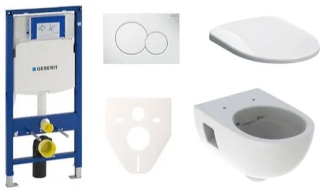 Cenovo zvýhodnený závesný WC set Geberit do ľahkých stien / predstenová montáž + WC Geberit Selnova SIKOGES3S1, 1 ks