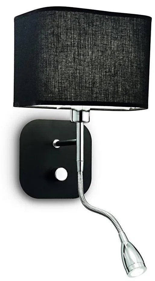 Ideal Lux - LED Flexibilné svietidlo 1xE14/40W/230V + LED/1W/230V čierna ID124179