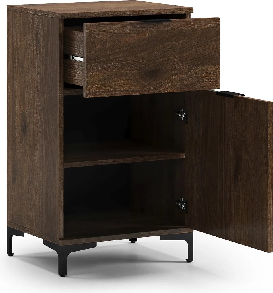 Komoda LANA 01 Elegantný orech - STOJACA KOMODA SO ZÁSUVKOU
