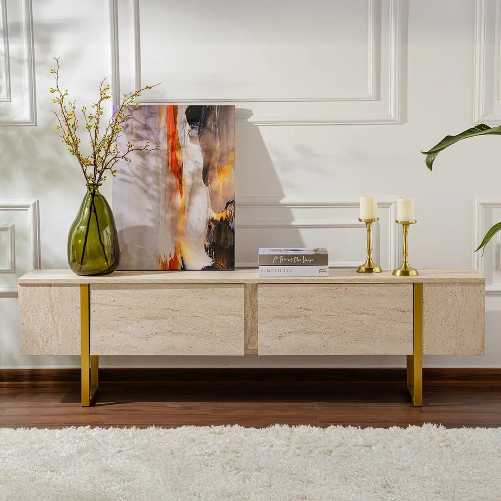 Televízny stolík Serenity Travertine