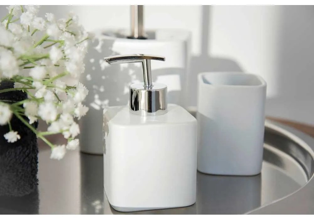 Biely keramický dávkovač mydla 290 ml Hexa – Wenko
