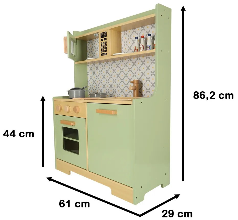 KIK Mätová drevená kuchynka z MDF pre deti