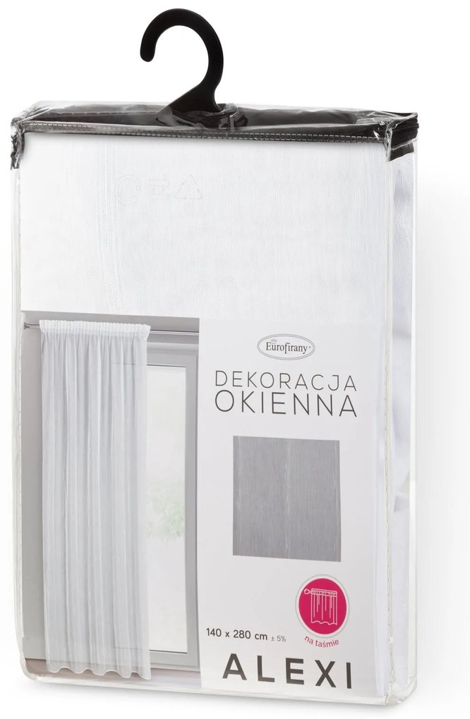 ZÁCLONA NA PÁSKE ALEXI 140X280 CM BIELA