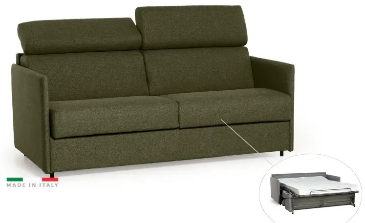 Pohovka na každodenné spanie TAVOLA MINI rozkladacia, zelená (penelope 10), 140