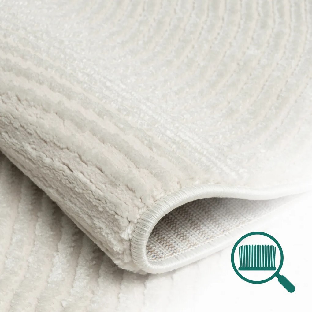 Angel Carpet, Kusový koberec Zafiro 25 Cream, 60x110, biela, kancelária