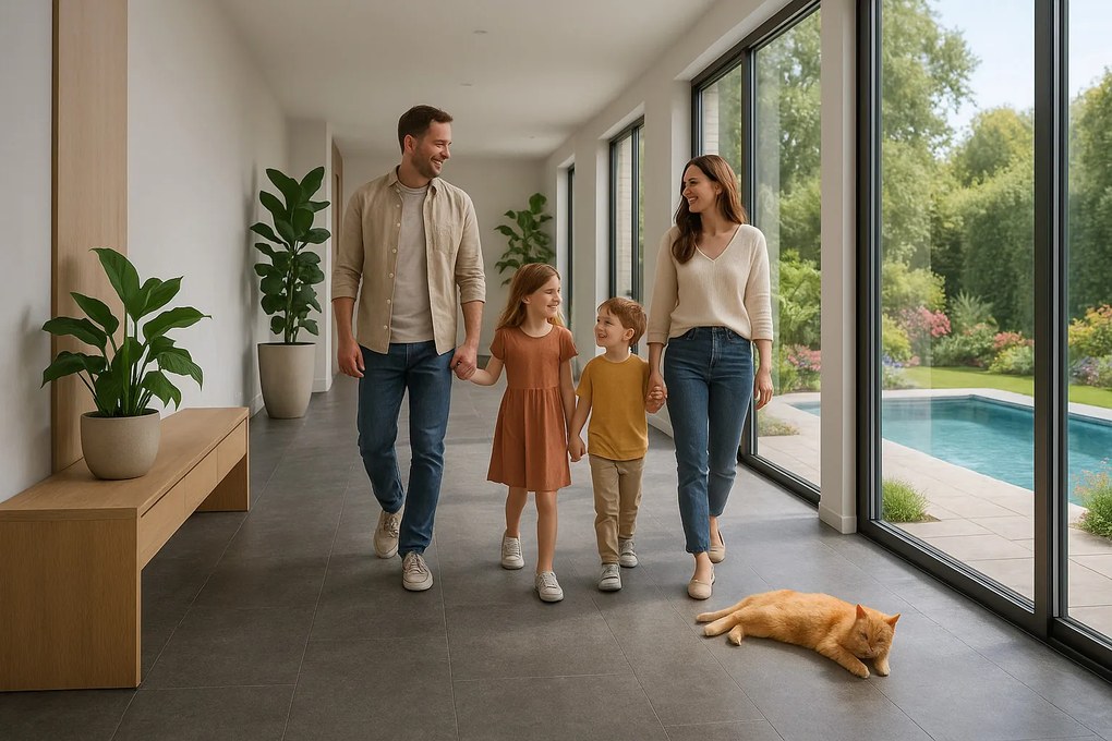 Egibi, Vinylová podlaha samolepiaca Canadian Design Betón šedý Peel & Stick, 609,6 x 304,8 mm