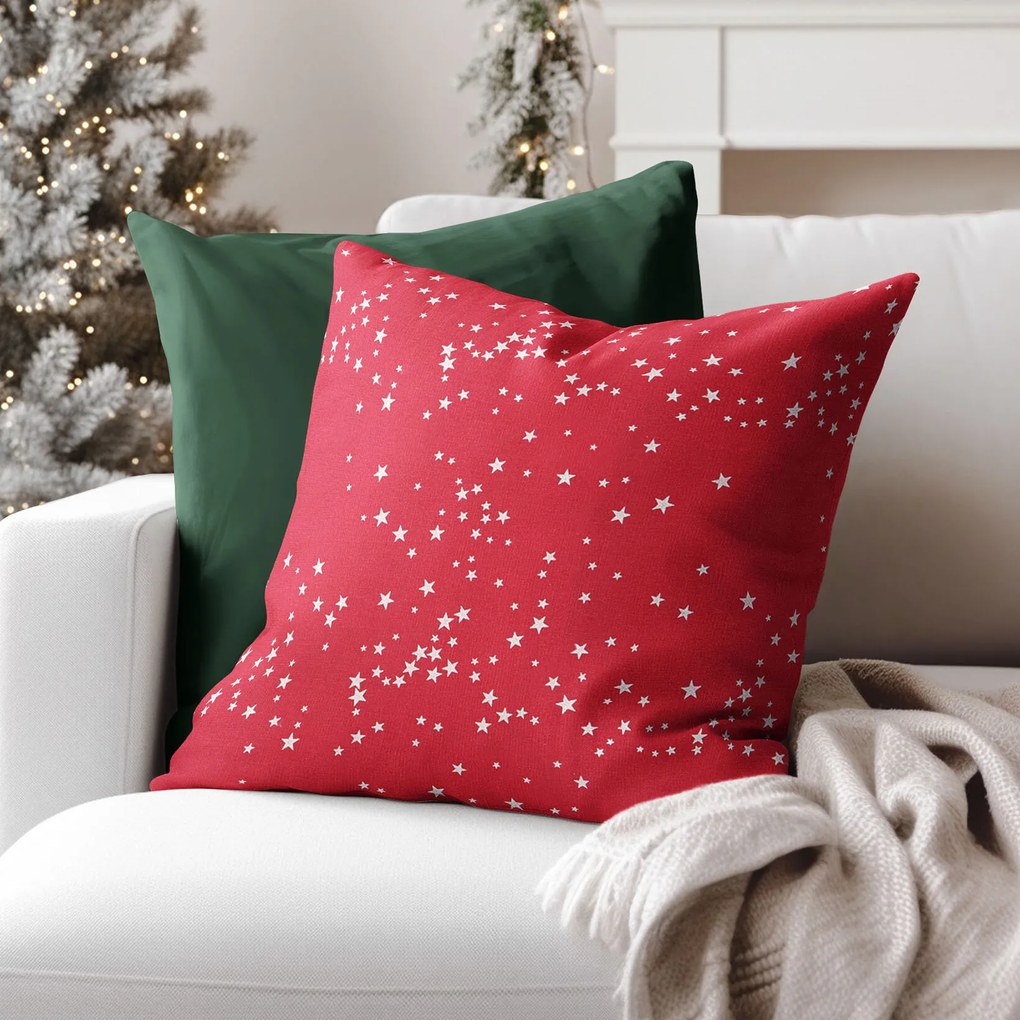 Goldea dekoračná obliečka na vankúš valencia - hviezdičky na červenej 40 x 40 cm