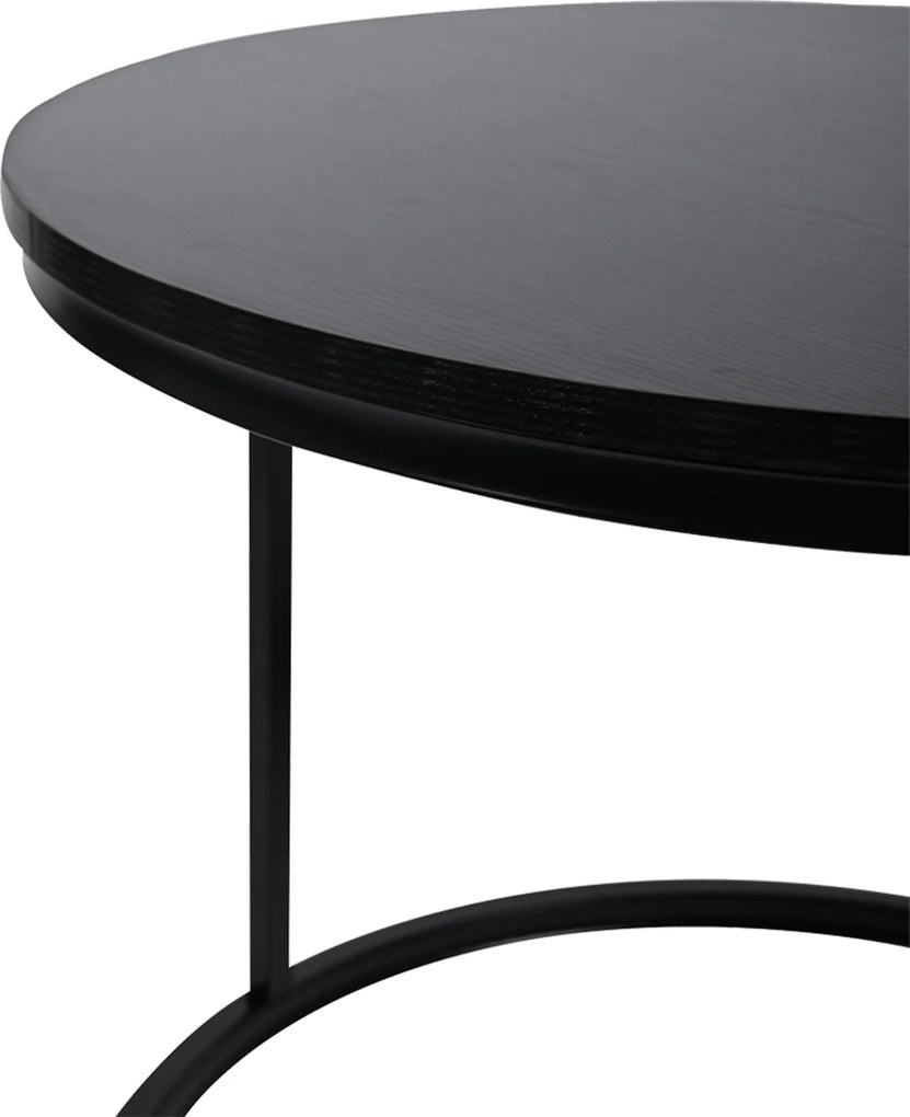 Dekorstudio Set 2ks čiernych kávových stolíkov LOFT DUO 60/40cm