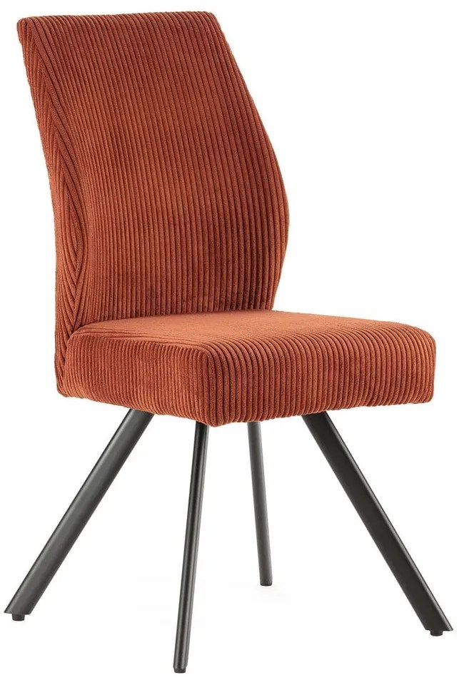 Oranžové menčestrové jedálenské stoličky v súprave 2 ks Anibal – Marckeric