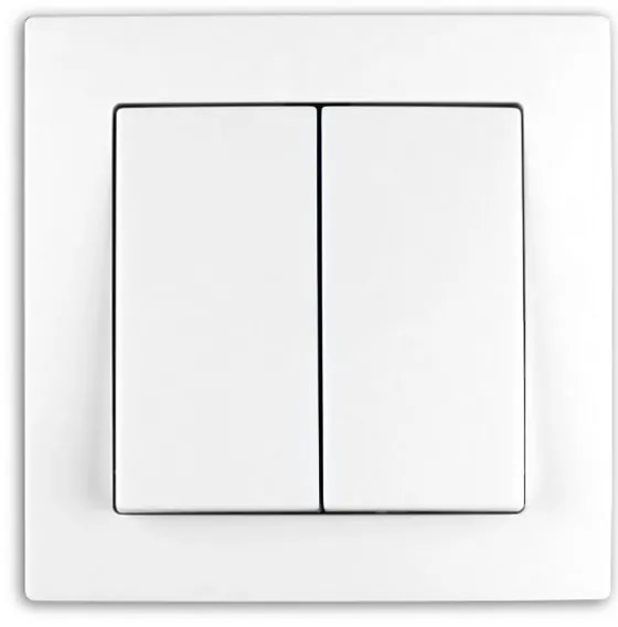 Elhard Vypínač Vera sériový č.5, matný, biely - kompletný VZ5305W