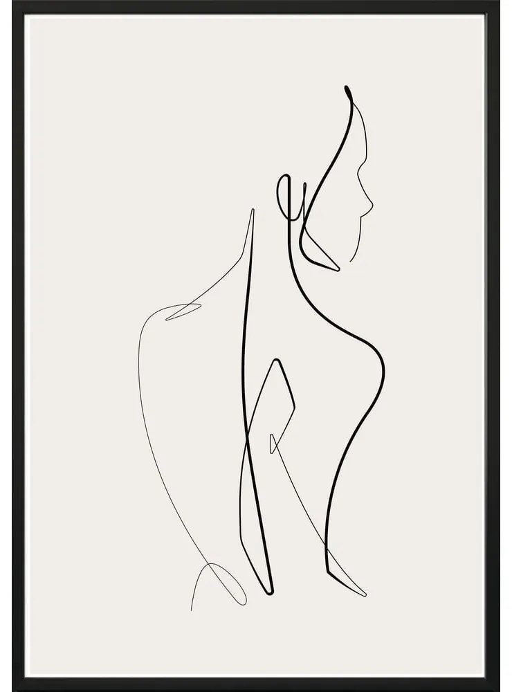 Nástenný plagát v ráme SKETCHLINE/NAKED, 40 x 50 cm