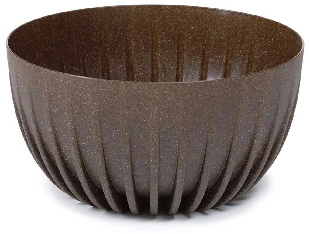 Sada 2 květináčů STRIPPED ECO kávově hnědá