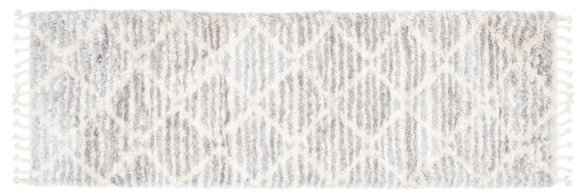 Kusový koberec shaggy Atika svetlo sivý atyp 80x250cm