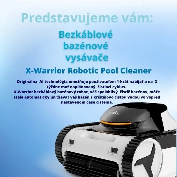 Bazénový vysávač X-WARRIOR POOL bez kábla, akumulátorový