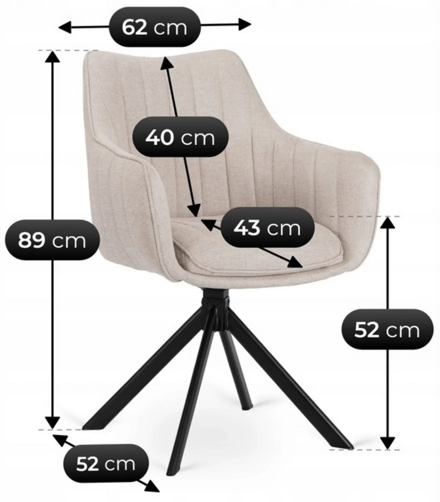 PROXIMA.store - Čalúnená otočná stolička MUMBAI FARBA: zelená