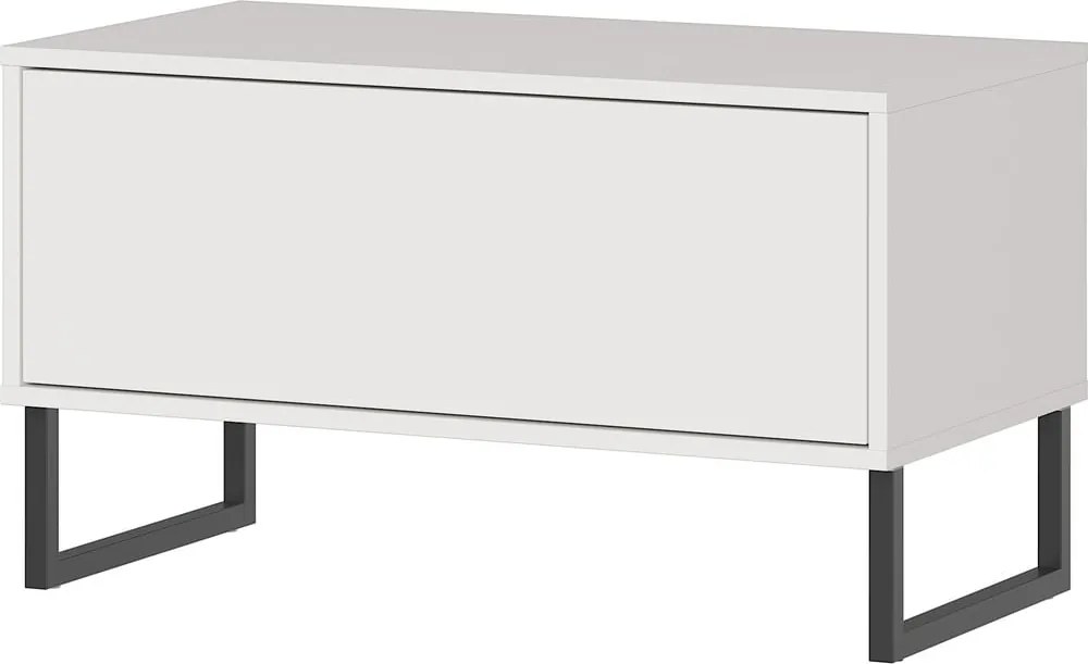 Biela lavica so zásuvkou Germania Madeo, šírka 75 cm