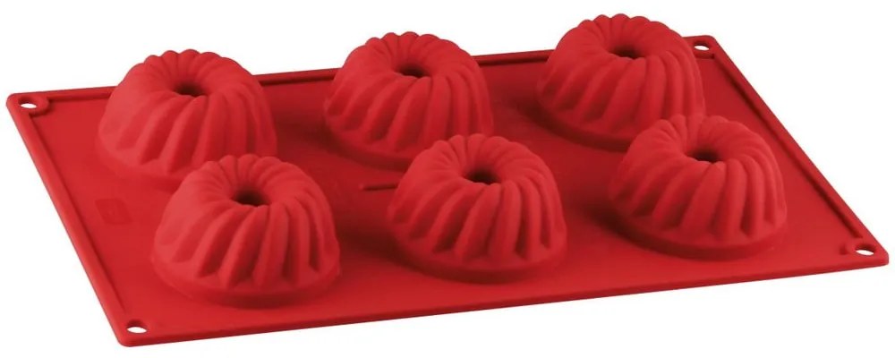 Červená silikónová forma na 6 mini báboviek Dr. Oetker Flexxibel Love