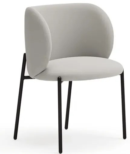 Svetlosivé čalúnené jedálenské kreslá v súprave 2 ks Mogi – Teulat