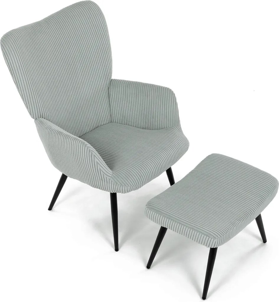 Relaxačné kreslo s podnožou AK-L7285 Farba: Zelená