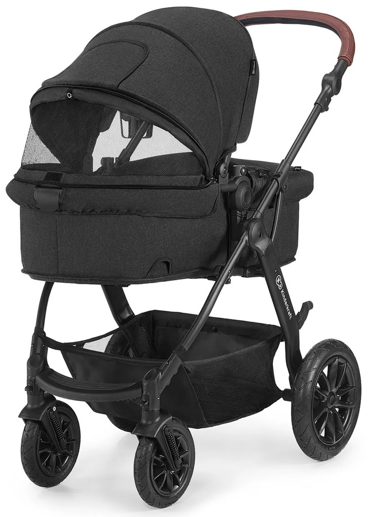 Kombinovaný kočík Kinderkraft 3v1 XMOOV - Black
