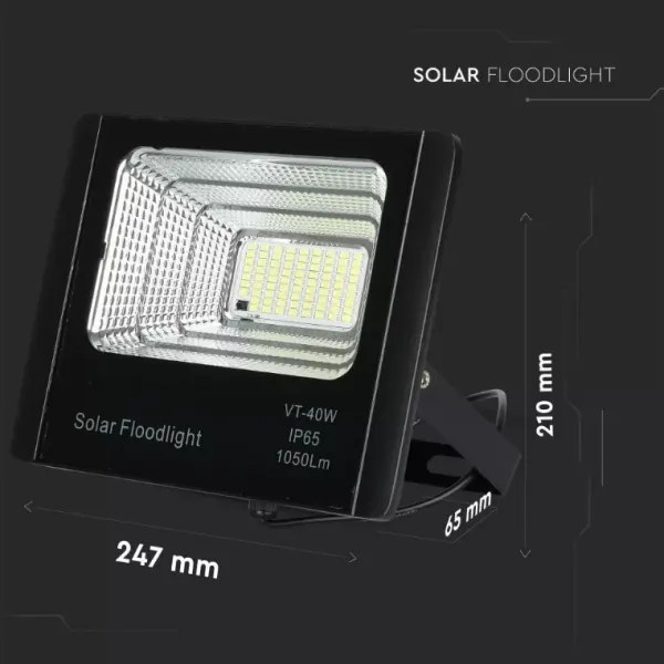 LED stmievateľný solárny reflektor LED/16W/3,2V 4000K IP65 + DO