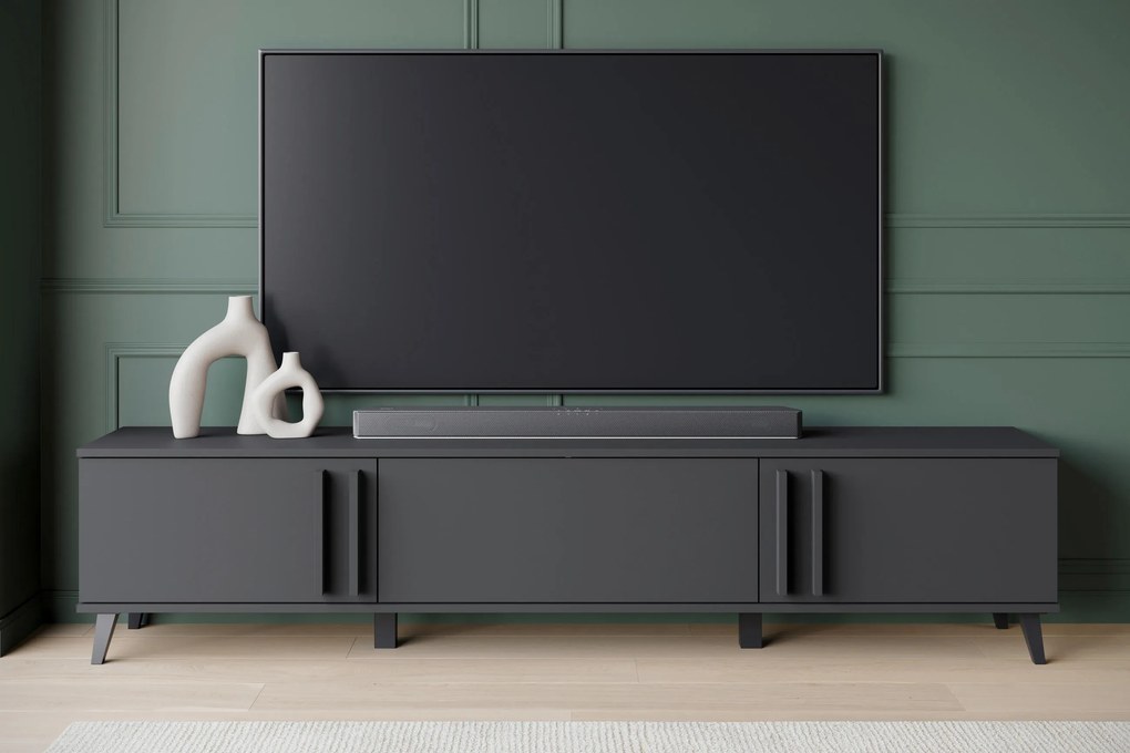 XXXLutz NÍZKA KOMODA, čierna, 180/40/33 cm - Komody - 002778006403
