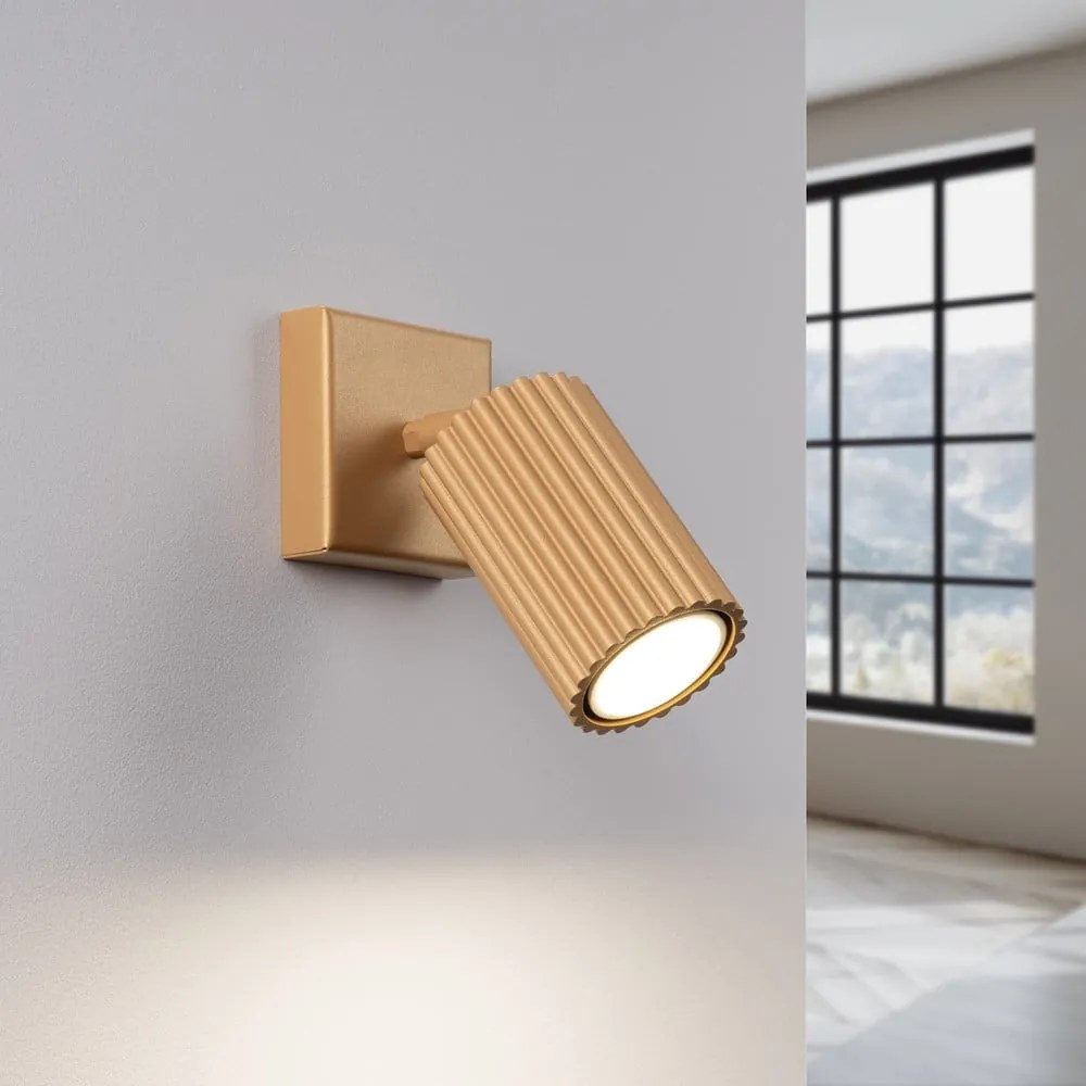 Nástenné svietidlo v zlatej farbe Gleam – Nice Lamps