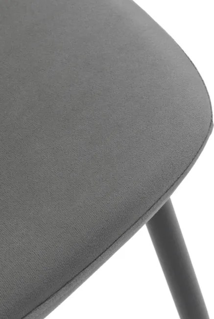 Jedálenská stolička zamatová, sivá CT-V2971 GREY4