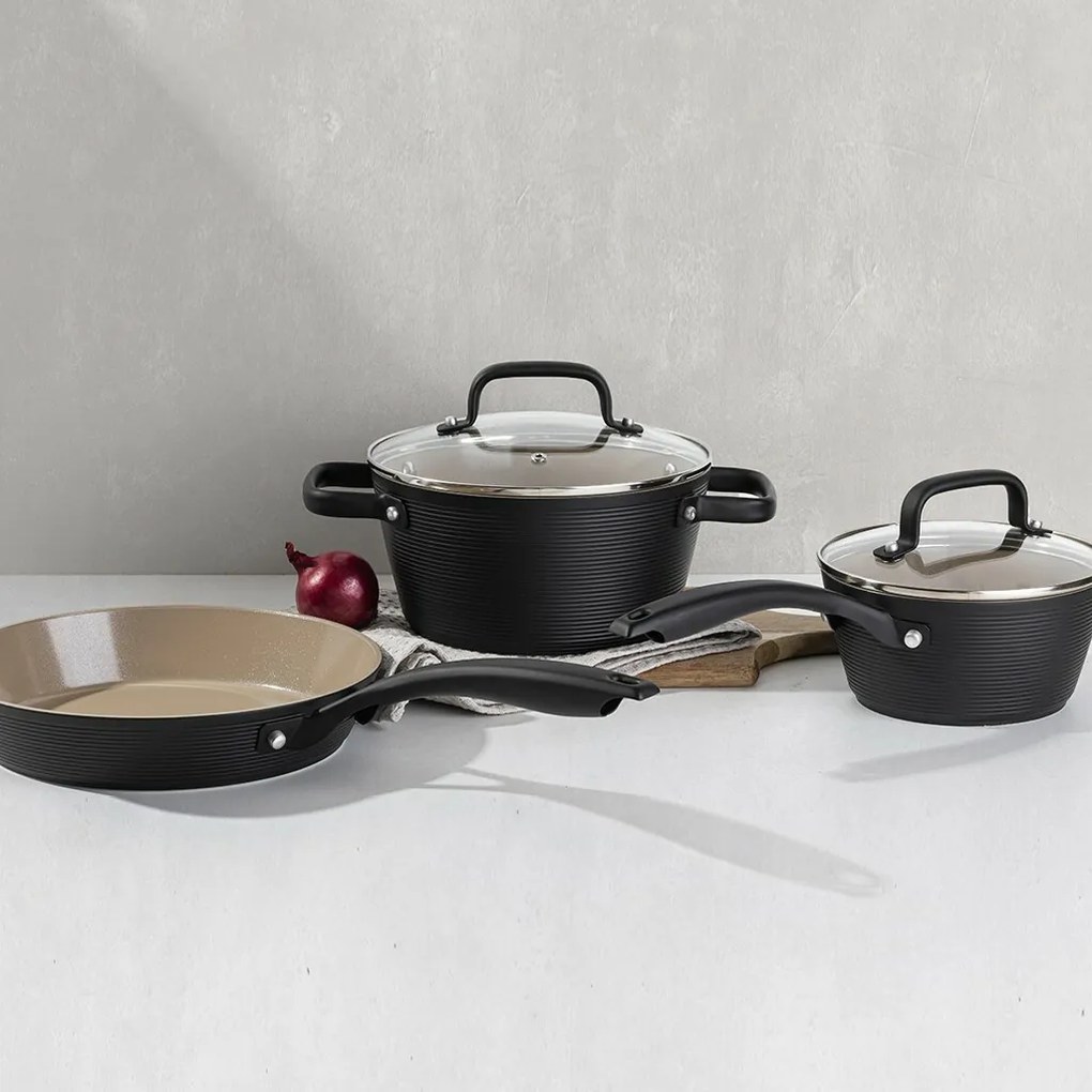 Florina Hliníkový hrniec Carina Black 5,2 l, 28 cm, pr. 28 cm