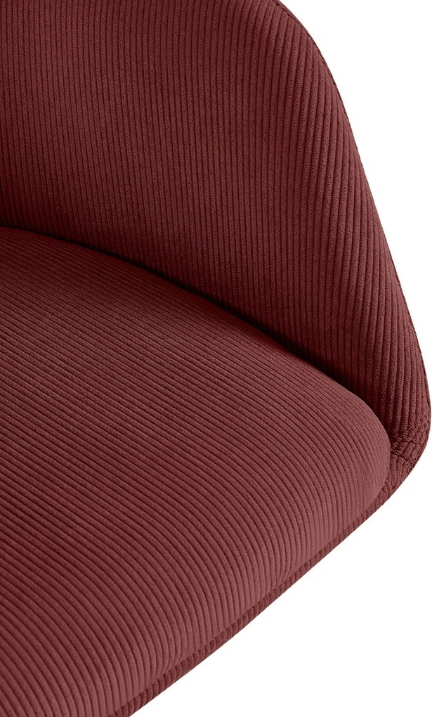 Jedálenská stolička Olema látka cord - bordová