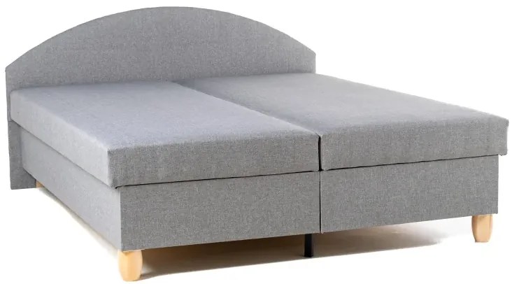 Manželská posteľ Ája na nôžkach, šedá (č.144/buk)