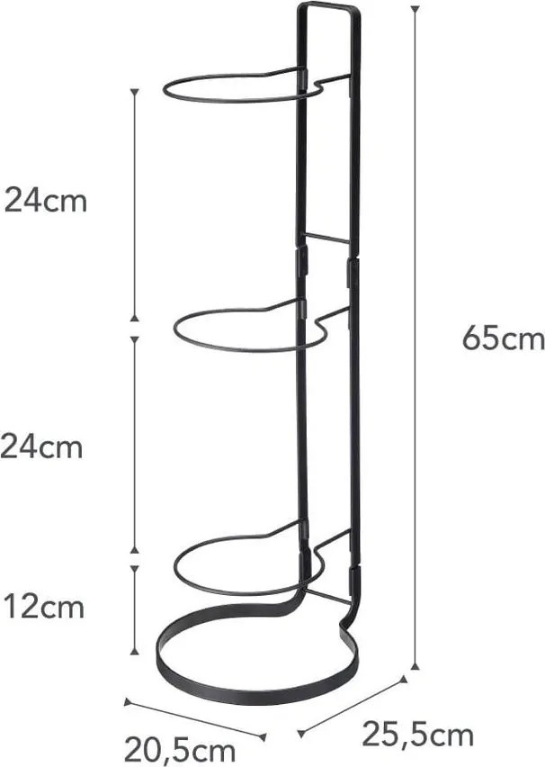 Čierny stojan na lopty YAMAZAKI Frame