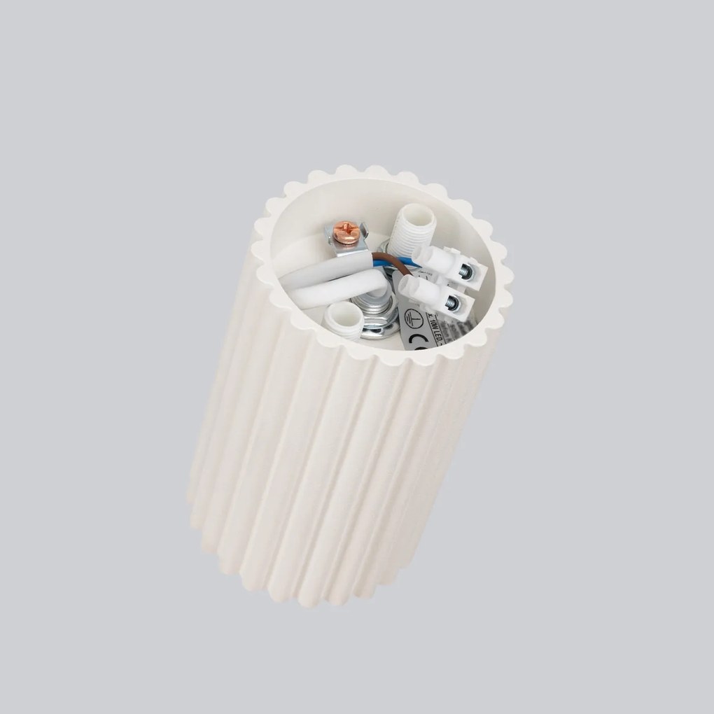 Stropné svietidlo Karbon, 1x béžové kovové tienidlo, (10 cm)