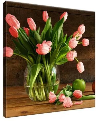 Obraz na plátne Nádherné červené tulipány 30x30cm 2157A_1AI