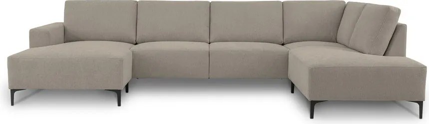 Svetlohnedá ženilková rohová pohovka (pravý roh/do tvaru "U") Fabian – Scandic