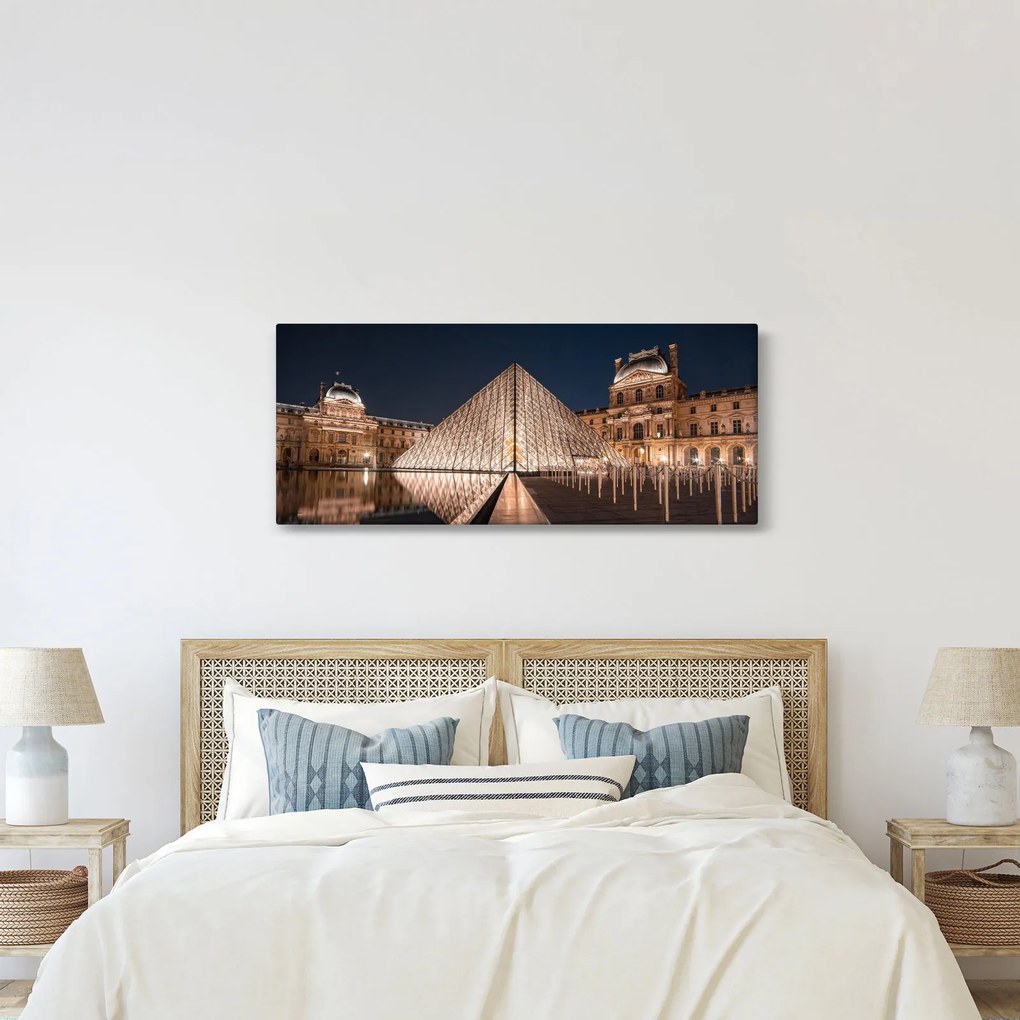 Obraz - Louvre v noci (120x50 cm)