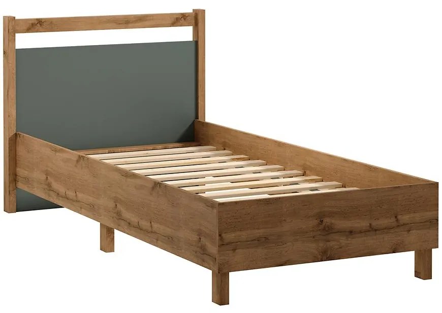 Posteľ Indygo L90 dub wotan-green