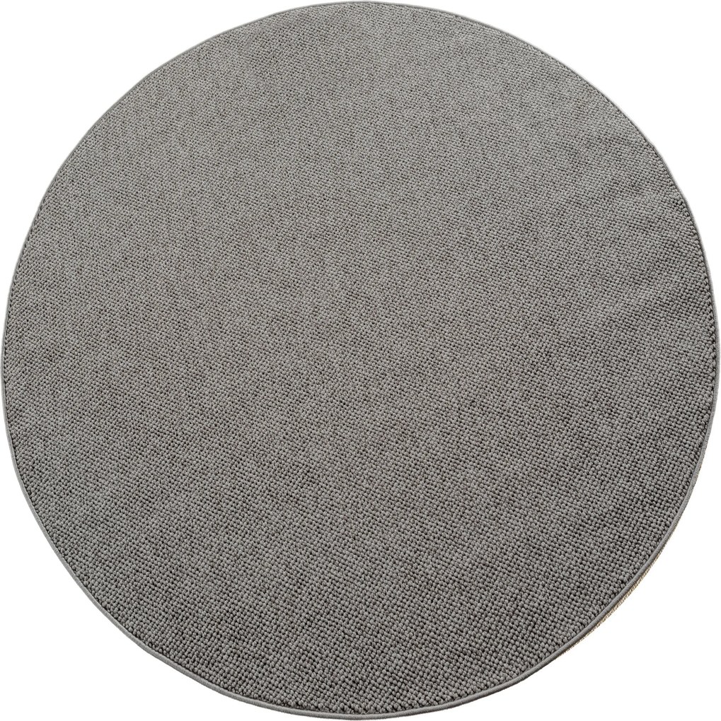 Ayyildiz, Kusový koberec Helix 2200 silver kruh, 80x80, šedá, chodba / predsieň
