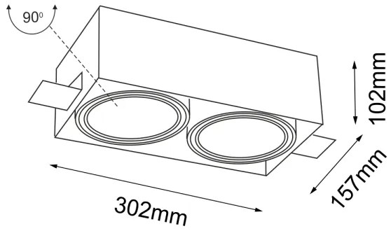 Shilo 7328 - Podhľadové svietidlo KOMORO 2xGU10/15W/230V biela
