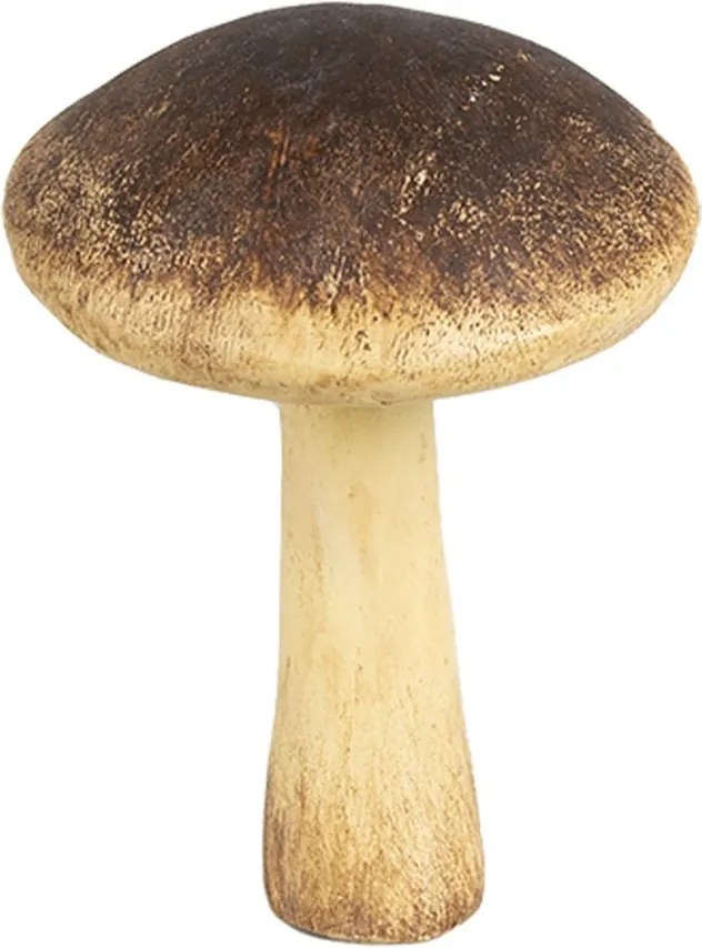 Hnedo-béžová dekorácia huba Mushroom - Ø 9*12 cm